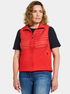 Discount Didriksons Annema Vest Lava Red