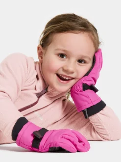 New Didriksons Biggles Kids' Gloves Plastic Pink