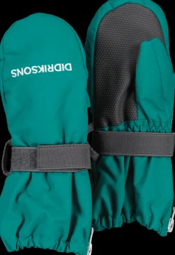 Best Didriksons Biggles Kids' Zip Mittens Petrol Green