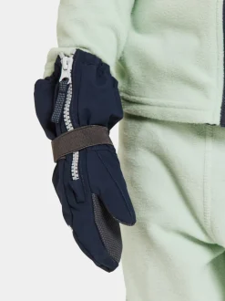 Discount Didriksons Biggles Kids' Zip Mittens Navy