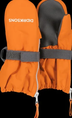 Hot Didriksons Biggles Kids' Zip Mittens Orange Jam