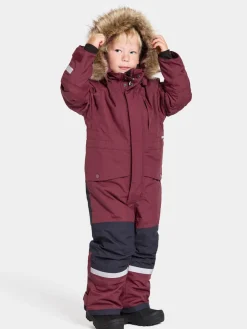 New Didriksons Björnen Kid's Coverall Rusty Wine