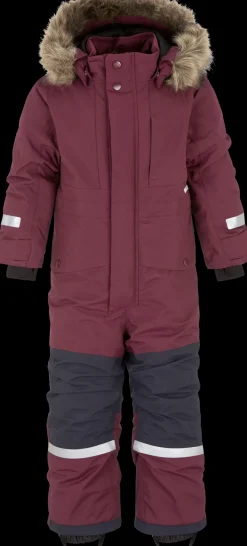 New Didriksons Björnen Kid's Coverall Rusty Wine