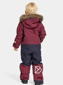 New Didriksons Björnen Kid's Coverall Rusty Wine