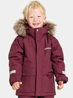 Clearance Didriksons Björnen Kids' Parka Rusty Wine