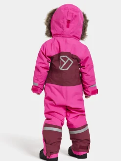 Sale Didriksons Bjärven Kids' Coverall Plastic Pink