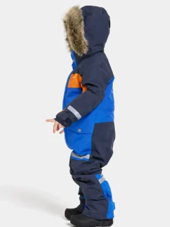 Discount Didriksons Bjärven Kids' Coverall Caribbean blue