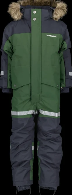 Clearance Didriksons Bjärven Kids' Coverall Pine Green