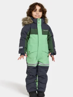 Didriksons Bjärven Kids' Coverall Dusty Lime