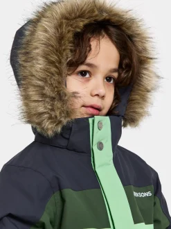 Didriksons Bjärven Kids' Coverall Dusty Lime