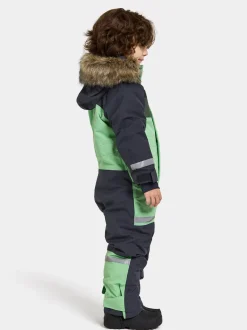 Didriksons Bjärven Kids' Coverall Dusty Lime