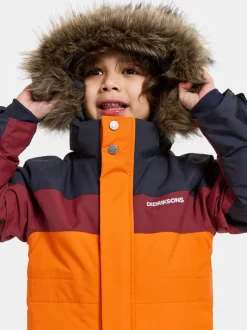 Didriksons Bjärven Kids' Coverall Orange Jam