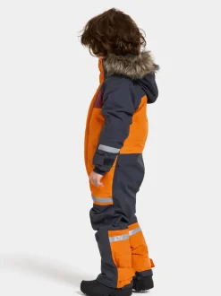 Didriksons Bjärven Kids' Coverall Orange Jam