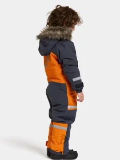 Didriksons Bjärven Kids' Coverall Orange Jam