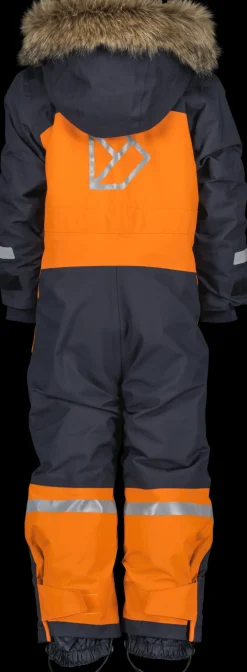 Didriksons Bjärven Kids' Coverall Orange Jam