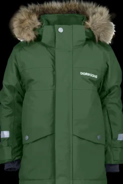 Hot Didriksons Bjärven Kids' Parka Pine Green
