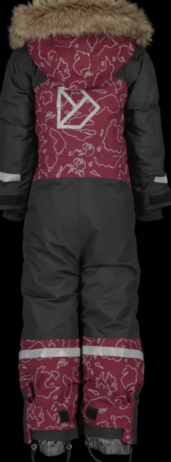 Sale Didriksons Bjärven Special Edition Kids' Coverall Grundsund reflective wine