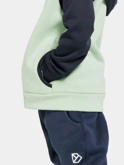 Sale Didriksons Corin Kids' Full-Zip Pale Mint