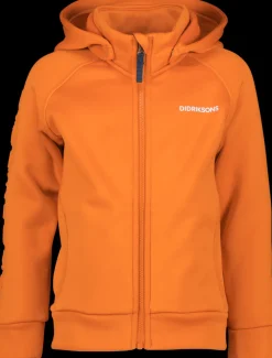 New Didriksons Corin Kids' Full-Zip Orange Jam