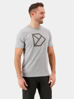 Sale Didriksons D-Logo Printed T-shirt Grey melange