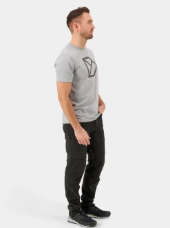 Sale Didriksons D-Logo Printed T-shirt Grey melange