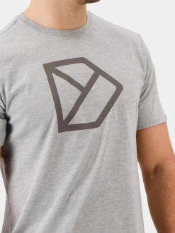 Sale Didriksons D-Logo Printed T-shirt Grey melange