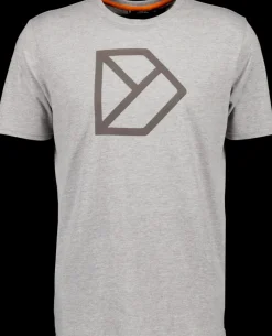 Sale Didriksons D-Logo Printed T-shirt Grey melange