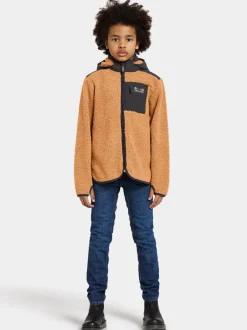 Outlet Didriksons Exa Kids' Full-Zip Almond Brown