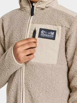 Clearance Didriksons Exa Kids' Full-Zip Beach beige