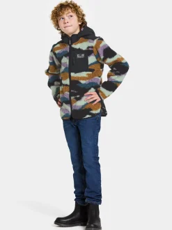 Best Didriksons Exa Printed Kids' Full-Zip Mountain flow