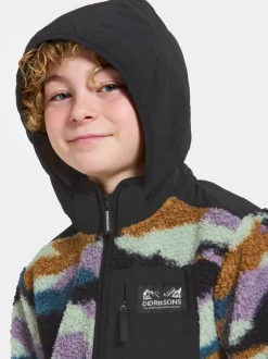 Best Didriksons Exa Printed Kids' Full-Zip Mountain flow