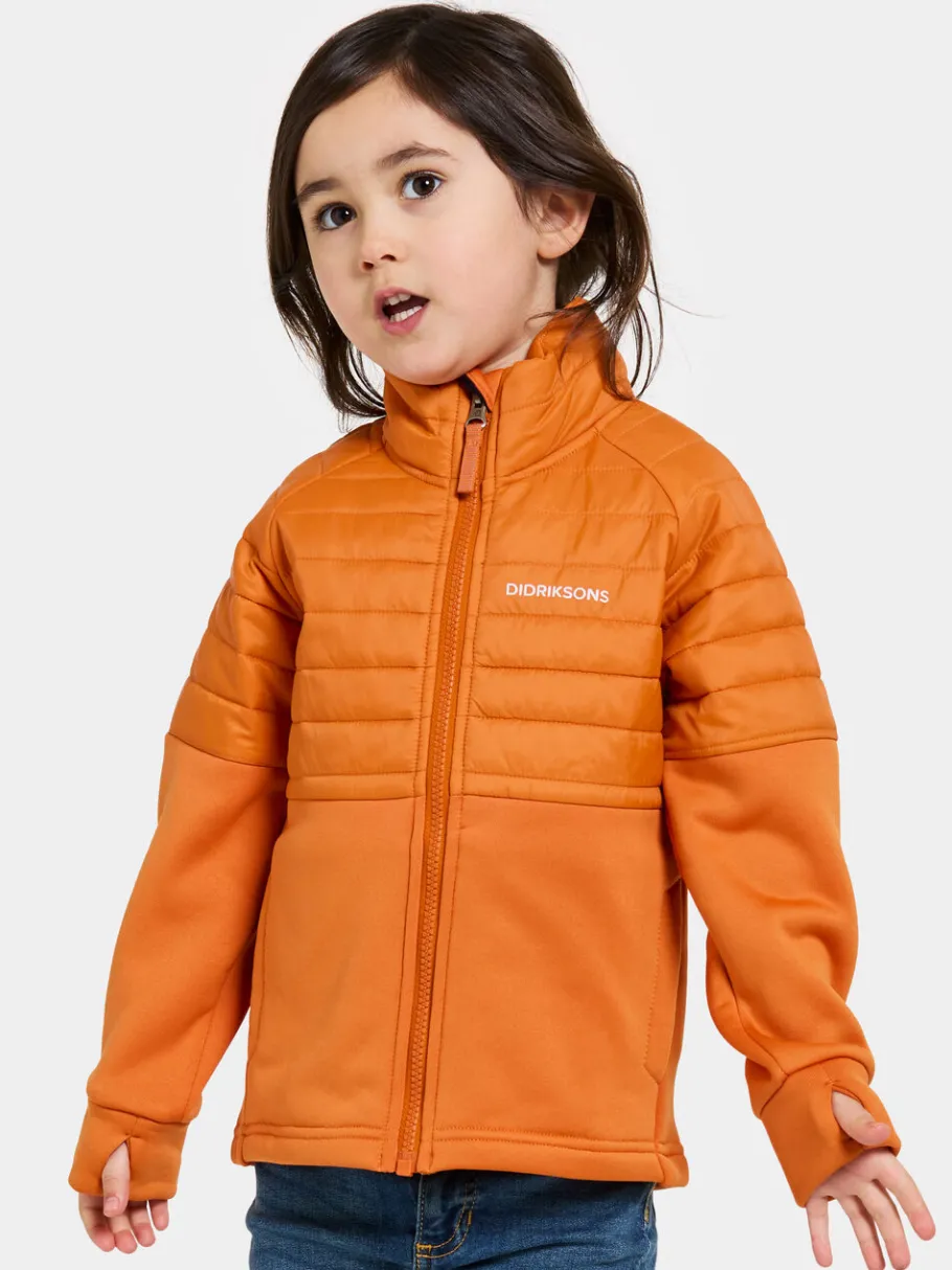 Hot Didriksons Filur Kid's Hybrid Jacket Orange Jam