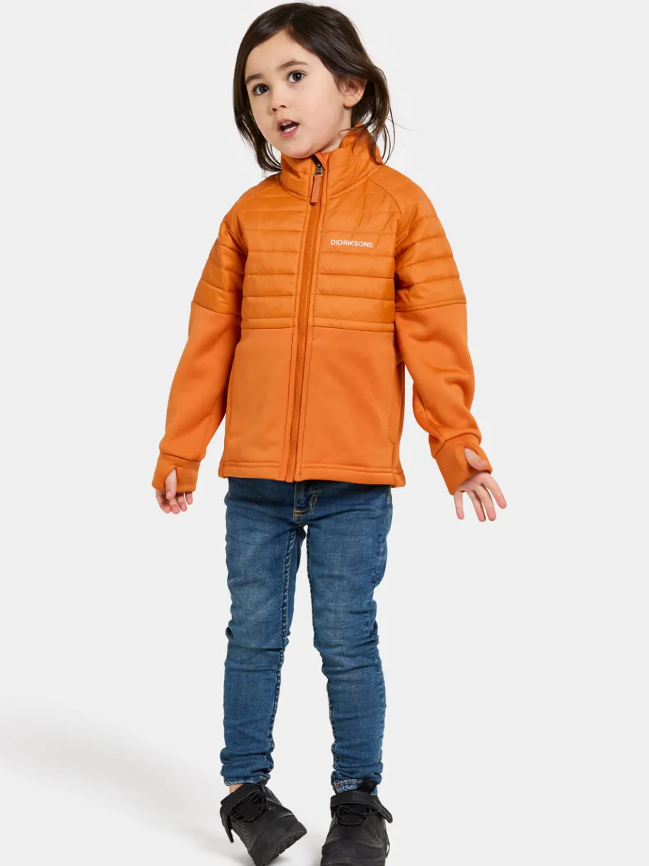Hot Didriksons Filur Kid's Hybrid Jacket Orange Jam