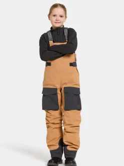 Sale Didriksons Fosfat Kids' Bib Pants Almond Brown