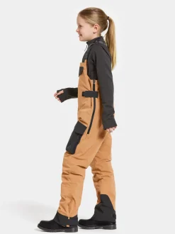 Sale Didriksons Fosfat Kids' Bib Pants Almond Brown
