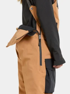 Sale Didriksons Fosfat Kids' Bib Pants Almond Brown