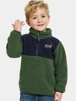 Hot Didriksons Gosig Kids' Half-Zip Pine Green