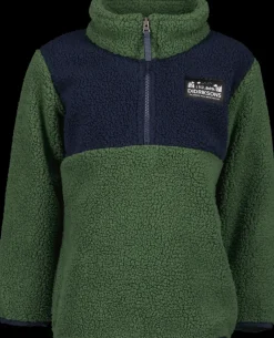 Hot Didriksons Gosig Kids' Half-Zip Pine Green
