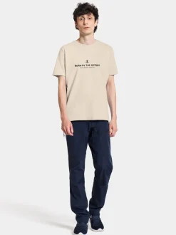 Clearance Didriksons Harald Men's T-shirt Light House Light Beige