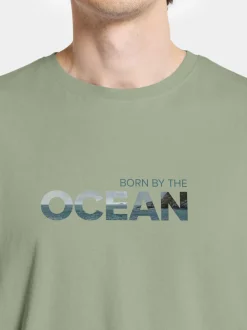 Discount Didriksons Harald T-shirt Ocean Light Moss