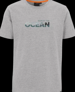Outlet Didriksons Harald T-shirt Ocean Grey melange