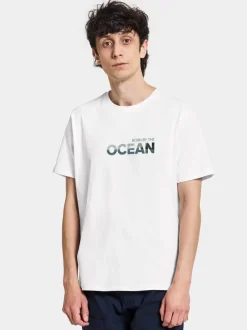Outlet Didriksons Harald T-shirt Ocean Snow white