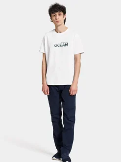 Outlet Didriksons Harald T-shirt Ocean Snow white