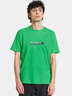 Clearance Didriksons Harald T-shirt Ocean Summer Green