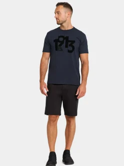 Didriksons Heritage Printed Men's T-shirt Dark Night Blue
