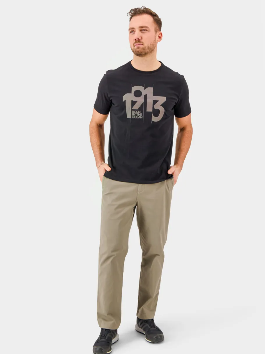 Discount Didriksons Heritage Printed Men's T-shirt Black