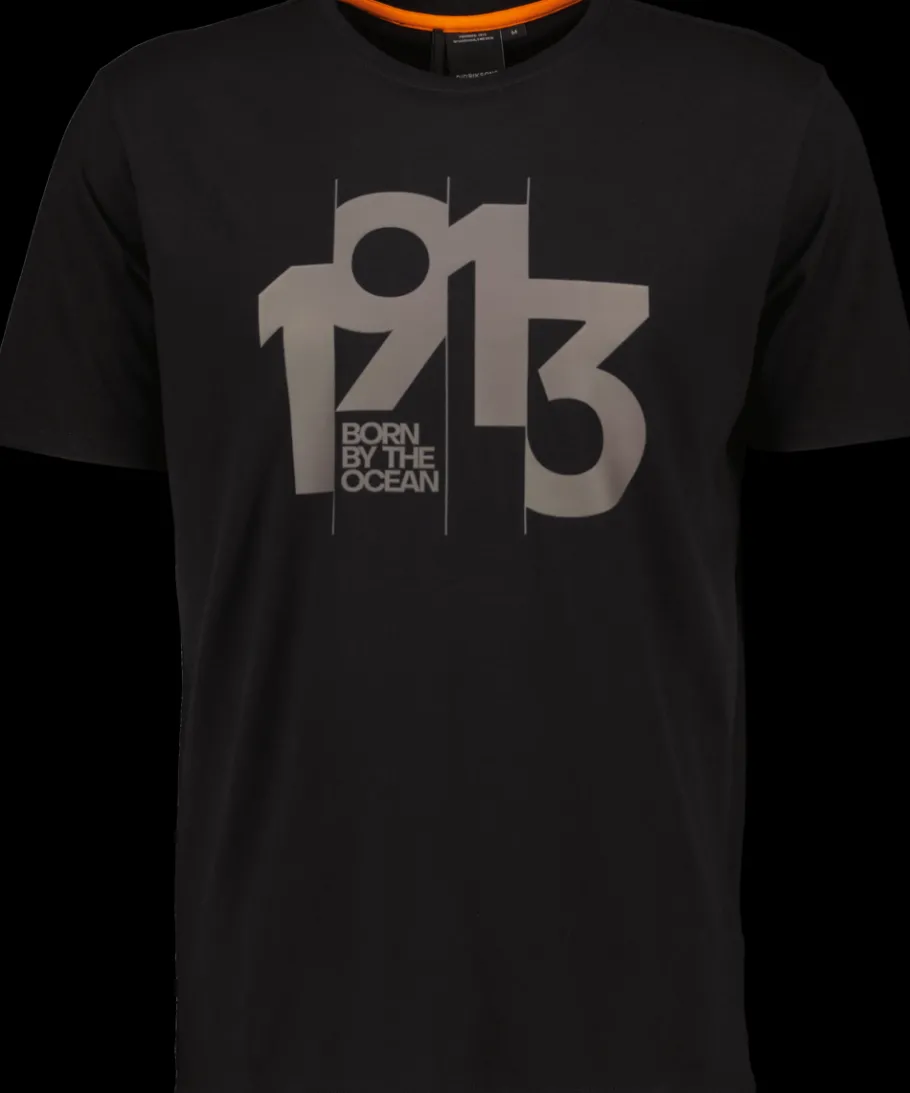 Discount Didriksons Heritage Printed Men's T-shirt Black