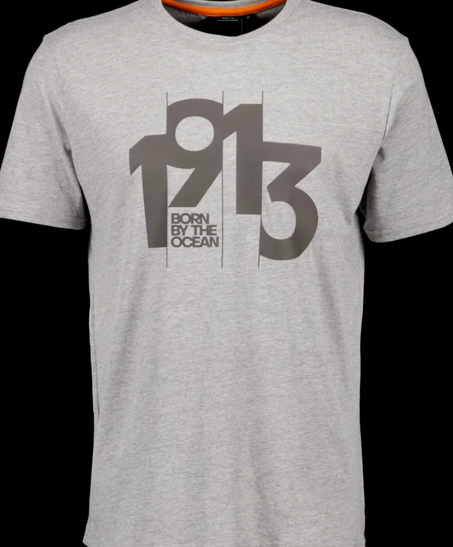 Outlet Didriksons Heritage Printed Men's T-shirt Grey melange