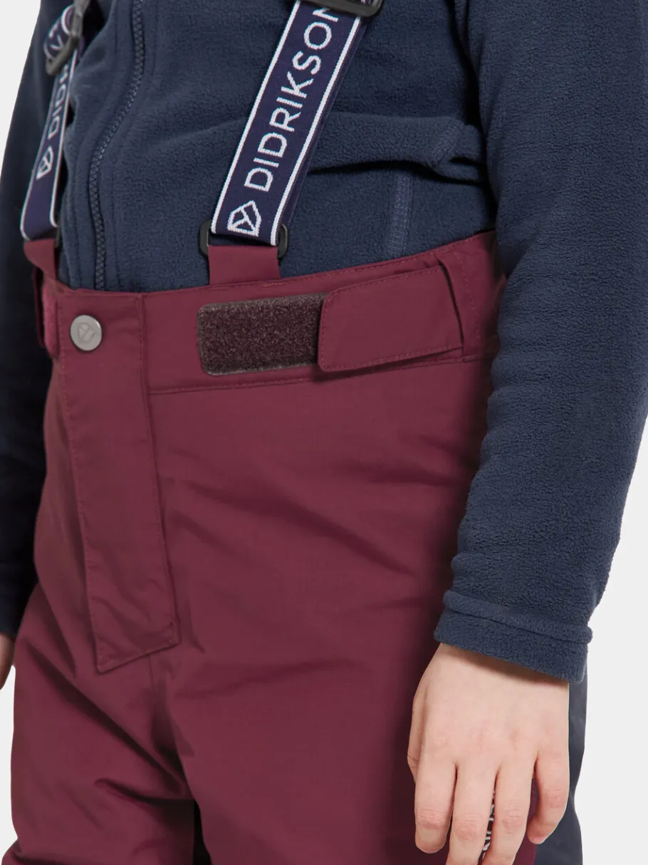 Discount Didriksons Idre Kids' Pants Rusty Wine