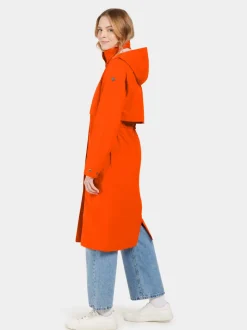 Outlet Didriksons Isolde Parka Long Tangerine Red